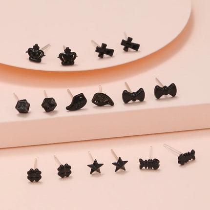 New Arrival 100Pair Mixed Size Color Cubic Zircon Stud Earrings Set Shine Crystal Ear Studs for Men&Women Punk Party Jewelry