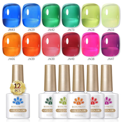 BORN PRETTY Cat Magnetic Moonlight Gel Nail Polish Set 10ml Sparking White Silver Water-light Soak Off UV Gel Nail Art Manicure
