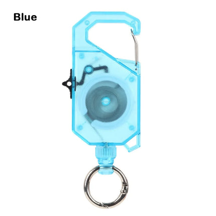 Portable Plastic Elastic Keychain Hovering Type Retractable Easy Pull Buckle Lanyard Carabiner Badge Holder Outdoor