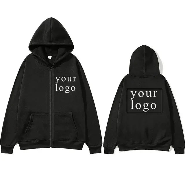Custom Print Zip Hoodie / Hoodie Zippé Imprimé Personnalisé