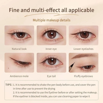 Judydoll Liquid Eyeliner, Ultra Fine Liquid Eyeliner Waterproof with Smooth Strong Fibres, Smudge-proof, Longwearing, Smooth