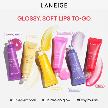 Laneige Lip Glowy Lightweight Hydration Balm Shea Butter Glaze Craze Tinted Polypeptide Lip Gloss Serum Fruit Donut Lip Oil Care