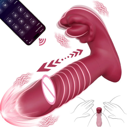 Sexy Adult Female APP Bluetooth Control Vagina Vibrator Female Clitoris Stimulator Dildo Vibrator Adult Sex Toys for Women 18+