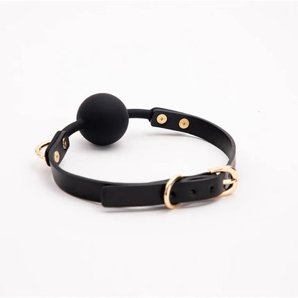 Black Silicone Mouth Gag Ball Adjustable Belt Mouth Sex Toys For Adult SM Games Sexy Shop Erotic Accessories Flirting toys ﻿