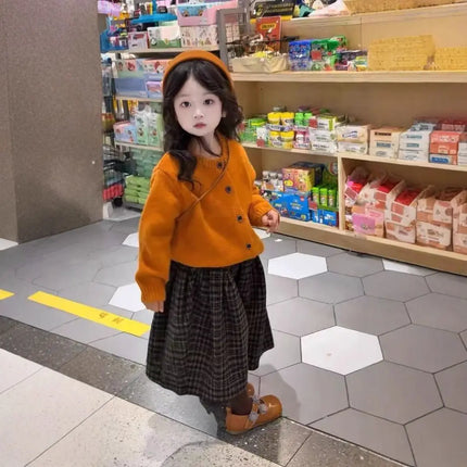 sweater set kids Girls Sweater Sets 2026 Autumn/Winter Knit Set Girls
