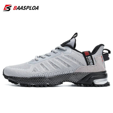 Baasploa Men Running Shoes Lightweight Breathable Jogging Sport Shoes Male Lace-up Fashion Comfort Casual Sneakers Non-slip