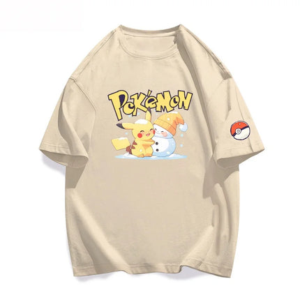 2026 Pokemon T-shirt Pure Cotton Casual T-shirt Round Neck T-shirt Short Sleeve Clothing Summer Sports Casual Short Sleeve Top