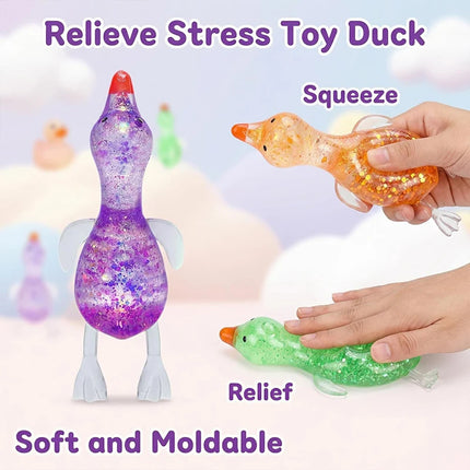 Cute Duck Squishy Maltose Sugar Stress Ball, Duck Stress Relief Squishy Moldable Slow Rise Relaxing Sensory Squeeze Fidgets Toys