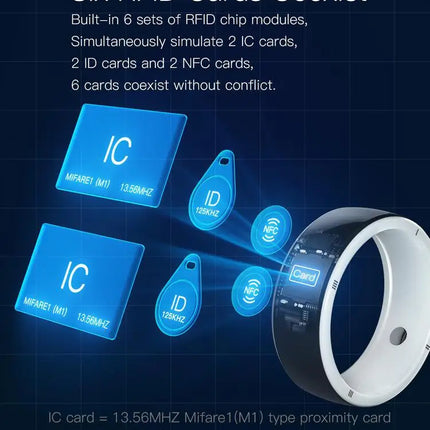 Smart Ring Smart Wearable Device, 125KHZ 13.56MHZ NFC 6 RFID Cards Jakcom R5 Smart Sharing for GPS ID IC IOS Android WP Phones