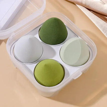 4PCS Beauty Eggs Set Seamless Smudging More Hygienic Prevents Bacteria Buildup Create A Flawless Makeup Look Beauty Egg Case