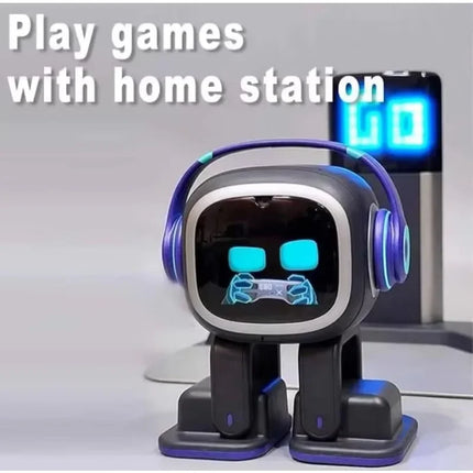 New EMO AI Robot Interactive Desktop Companion with Charging Skateboard Multilingual Smart Chat Dancing Features Children gift