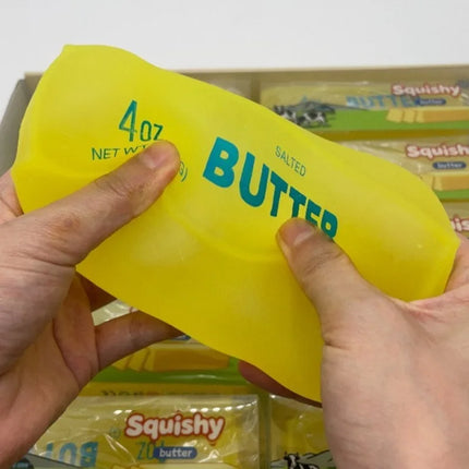 Moldable Butter Bar Squishy Fidget Toy Vaseline Filled Butter Stick Cheese Stick Squeeze Toy Stress Vent for Anxiety Relief Toy