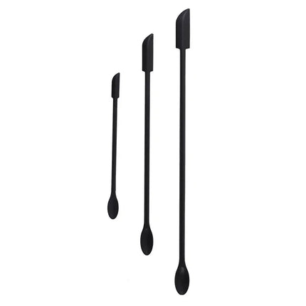 Cosmetic Bottle Silicone Mini Scraper Three Piece Set Baking Double End Two In One Spatula Jam Bottle Scraper Spoon Set