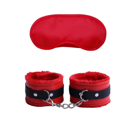 BDSM Set Sexy Leather Plush Erotic Handcuffs Flirt Feather Stick Bondage Kit Exotic Accessories Adult Games Sex Toys For Couples