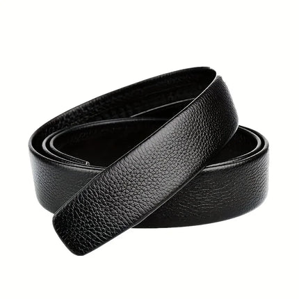 High-quality Men's Automatic Buckle PU Belt New Simple Men's Business Casual Belt Fashionable Men's Birthday Gifts