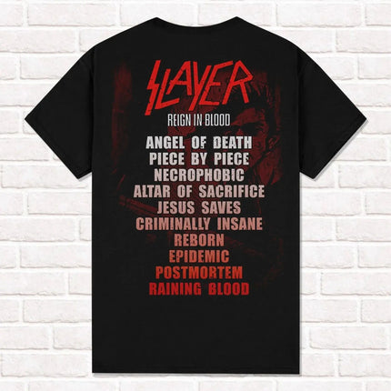 Rock Heavy Metal Short Sleeve Gothic Punk Style T-shirt Vintage Y2K Street Wear Casual Loose Round Neck Top Unisex