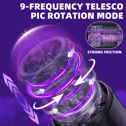 Automatic Male Masturbator Telescopic Rotation Masturbatino Cup Simulation Piston Blowjob Adult Goods Sex Toy for Men 18+