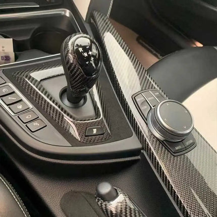 LHD RHD For BMW M3 M4 F80 F82 F83 Coupe M Performance 2014+ Genuine Carbon Fiber Replace Gear Knob Handbrake Console Panel Cover
