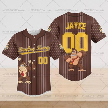 Summer Super Mario Design Pattern Printed Summer T-shirt Children's Casual Sports Short Sleeve Round Neck Loose Pullover T-shirt