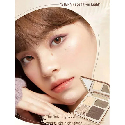 Judydoll Facial Highlighter Makeup Palette Matte Shadow Shimmer Nose Natural Long Lasting Contour Cosmetics Makeup