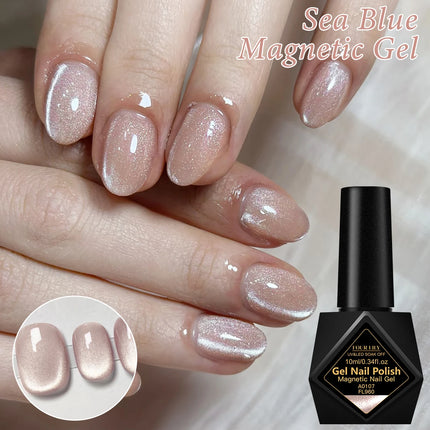 10ml Nude Pink Cat Magnetic Gel Nail Polish Ultral Shine Glitter Semi Permanent Soak Off UV Gel Varnish Nail Decor Nail Supplies