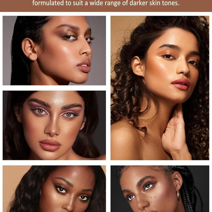 8 Color Cream Contour Palette Makeup, Long Lasting Full Coverage Concealer for Black Women, Contouring Foundation