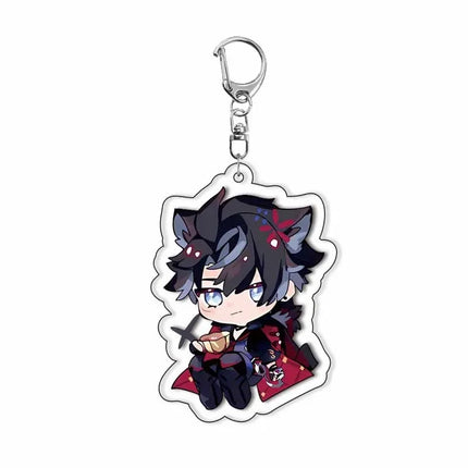 Genshin Impact Furina Arlecchino Neuvillette Lynette Lyney Wriothesley Keychain Anime Game Pendant Accessories Gift