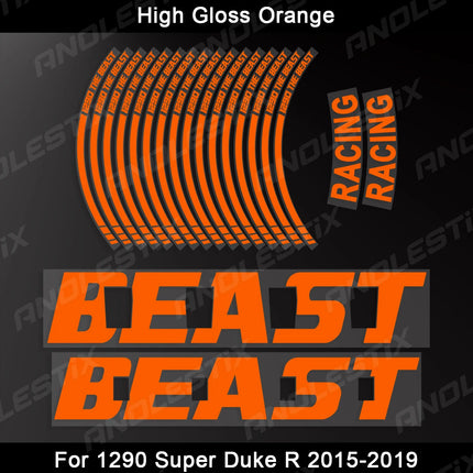 AnoleStix Motorcycle Wheel Sticker For KTM 1290 Super Duke R 2015-2024 Rim Stripe Decorative Tape Hub Decals