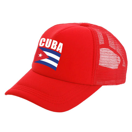 Cuba Trucker Cap Men Cool Cuba Flag Hat Baseball Cap Cool Summer Unisex Mesh Net Caps