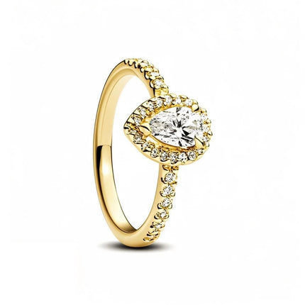 18K Gold Plated 925 Sterling Silver Flowers And Leaves Disc-shaped Ring 6 7 8 9 Rings Wedding Fashion Fine Luxury Jewelry Women