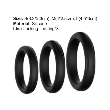 3PCS sex delay rings for men Prostate Ring Silicone High Flexibility Strong Ejaculation delay Penis Ring Couple Sex Toys AC