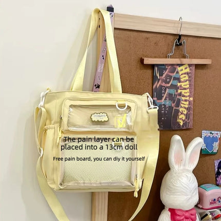 New Y2K Sweet Girl's Ulzzang Ita Bag Large-capacity Crossbody Bag Japanese Comic Exhibition Single Shoulder Bag with Insert
