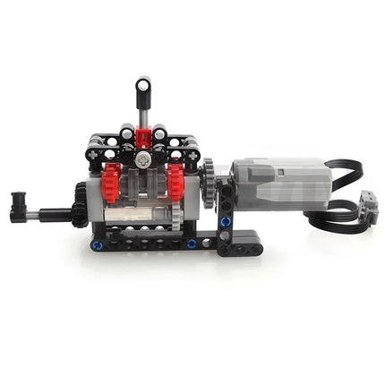 MOC DIY 4 Speed Gearbox Building Blocks Technical Model M Motor Manual Transmission STEM Educational Toy Power Functions