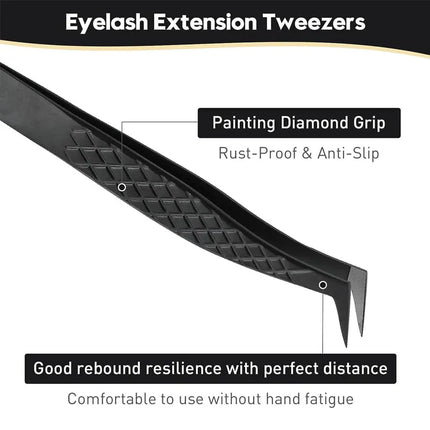 Fiber Tip False Lash Tweezers For Eyelash Extensions Clip Boot Volume Isolation Precise Nano Eyebrow Nail Art Tongs Makeup Tools
