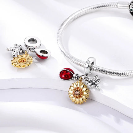 New 925 Sterling Silver Charms Bead Red Cherry Strawberry Love Heart Charm Fit Original Bracelet Pendant DIY Jewelry For Women