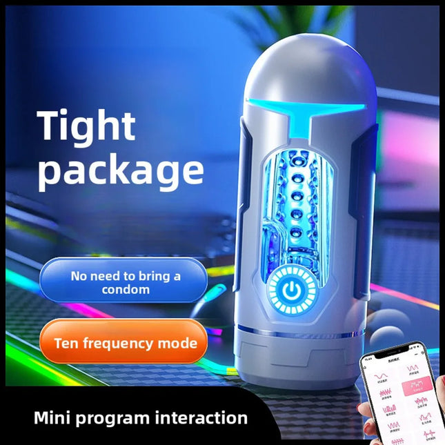 Electric Male Masturbator App Men Sex Toys With Suction Cup Base Penis Pump Pocket Pussy Stroker Vibrator For Adult Masturbation