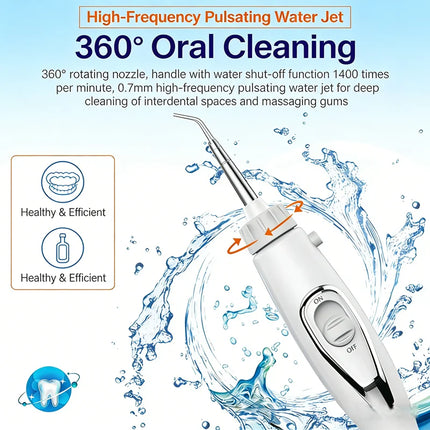 Home High-end Countertop Electric Dental Spa Water Flosser,5 Nozzles 10 Modes 800ML Tank Protect Gums