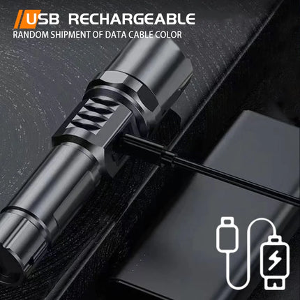 Super Bright LED Flashlight USB Rechargeable Flashlights with Tactical Zoom High Power Spotlight Outdoor Camping Fishing Torch