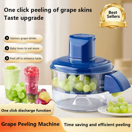Automatic Electric Grape Peeler Machine Hands Free Skin Remover for Berries Fruits Fruit Prep Tool Effortless Peeling