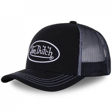 Casual fashion VON Baseball Cap Breathable shade Alphabet embroidery Sunblock Mesh Embroidered DUTCH Trucker Hat