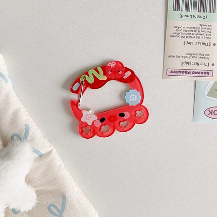 Cute Wings Shape Carabiner Keychain Portable Acrylic Keyring Hook Multifunctional Backpack Pendant Keychain Ornament