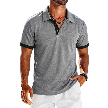Summer Mens Short Sleeve Polo Shirt Lightweight Lapel Tshirts Breathable Sport T-shirts for Men Sports Solid Streetwear Cool Top