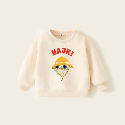 Winter Kids Sweatshirts Plus Velvet Children Pullover 2024 Warm Boy T-shirts Cartoon Girls Fleece Hoodies Baby Outerwear Clothes