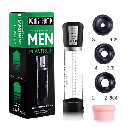 Electric Penis Enlarge Vacuum Pump With 4 Suction Intensities Penis Enlargement Extend Pump Air Pressure Device Sex Toys For Men