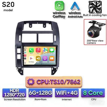 Android Car Radio Multimedia Car Radio Stereo Head Unit for Volkswagen Polo Mk4 2001 - 2011 with GPS Navigation Wireless CarPlay