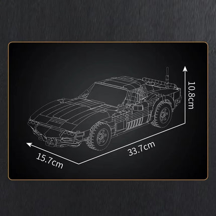 1347Pcs Technical C3 Vintage Car Building Block Assembly Oldtime Super Sport Car Brick Set Toys For Kids Christmas Gifts