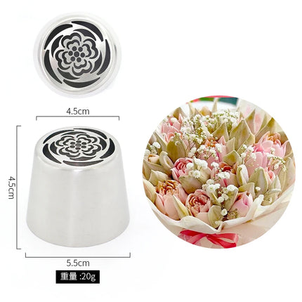 Extra Large Russian Piping Tip-Giant 3D Flower Nozzle for Dramatic Cake Designs Create Massive Buttercream Flowers in 1 Squeeze