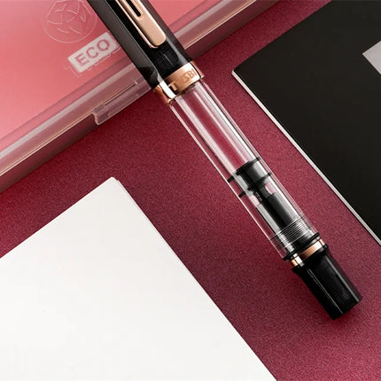 Original TWSBI ECO Piston Pen Transparent Resin Fountain Pen Holder Large Capacity Ink Storage Student Writing Business Gift