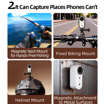 Lenovo Magnetic Pocket Mini Camera Waterproof 1080P HD Action Cam for Motorcycle Helmet Riding Outdoor Sports Video Recorder