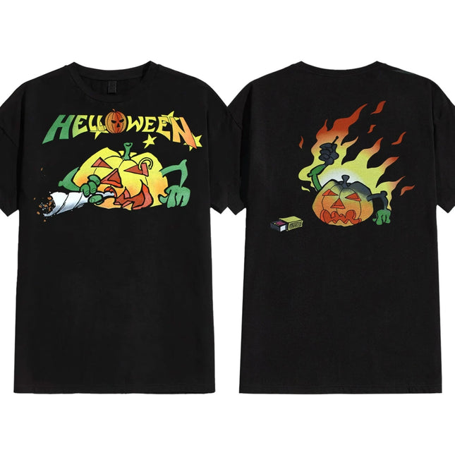 Helloween United Forces T-Shirt Women Men Oversized Street Y2K Hip Hop Short Sleeve Hip Hop Casual Cotton Female Male Clothing